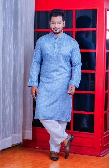 ডিজিটাল প্রিন্টেড সিকুয়েন্স এম্ব্রয়ডারি পাঞ্জাবি